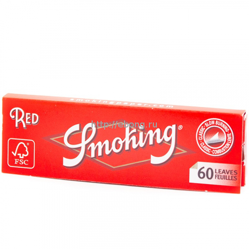 Бумага для самокруток SMOKING REGULAR RED*60*50